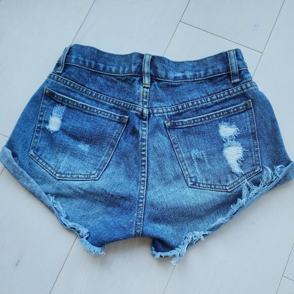Billabong denim distressed shorty shorts - Picture 3 of 3